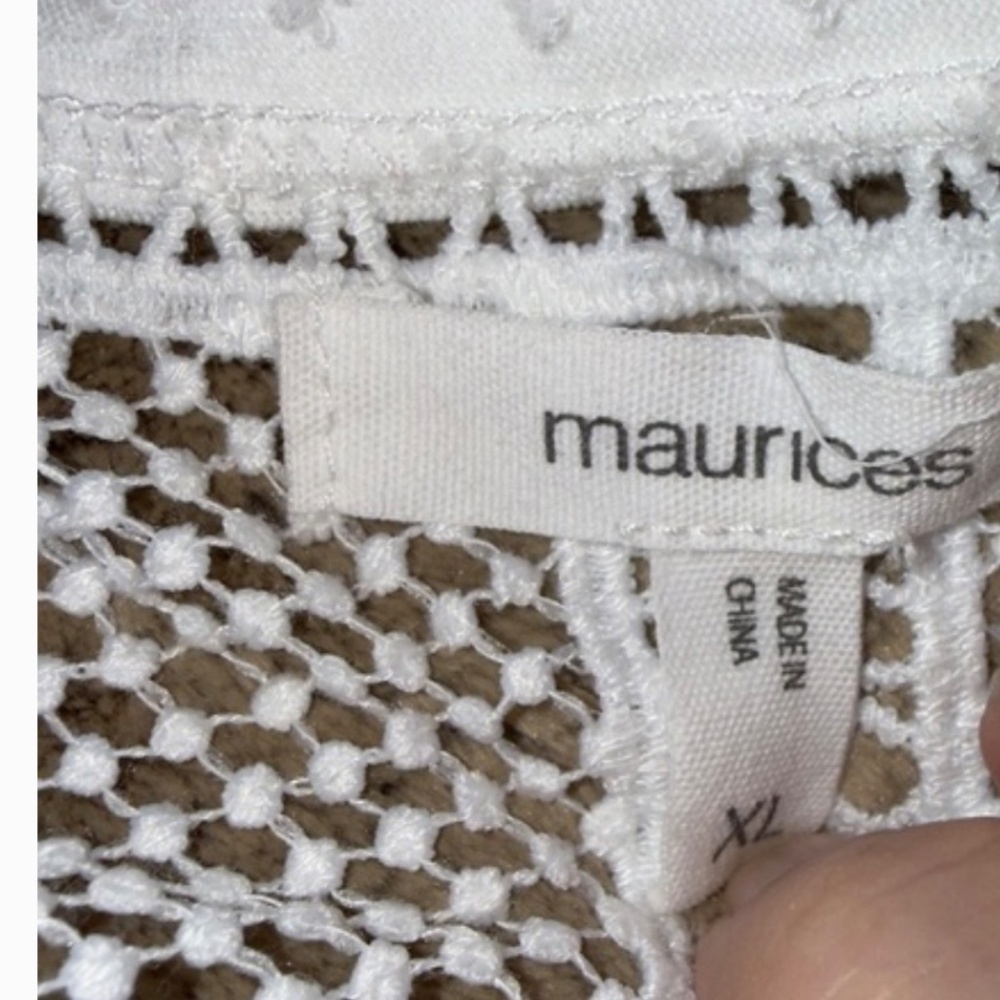 Maurices White Lace Yoke Cardigan - Picture 4 of 6